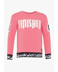 rosa bedruckter Pullover mit einem Rundhalsausschnitt von PLUS EIGHTEEN