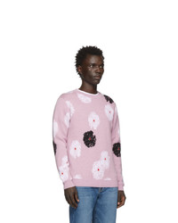 rosa bedruckter Pullover mit einem Rundhalsausschnitt von Saturdays Nyc