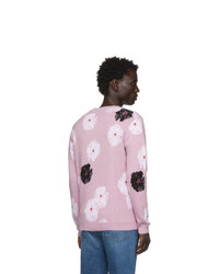 rosa bedruckter Pullover mit einem Rundhalsausschnitt von Saturdays Nyc