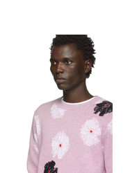 rosa bedruckter Pullover mit einem Rundhalsausschnitt von Saturdays Nyc