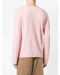 rosa bedruckter Pullover mit einem Rundhalsausschnitt von Comme Des Garçons Shirt Boys
