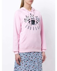 rosa bedruckter Pullover mit einer Kapuze von Kenzo