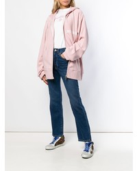rosa bedruckter Pullover mit einer Kapuze von Golden Goose Deluxe Brand