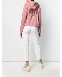 rosa bedruckter Pullover mit einer Kapuze von Pinko