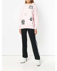 rosa bedruckter Pullover mit einer Kapuze von McQ Alexander McQueen