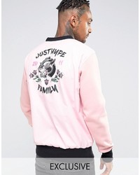 rosa bedruckter Pullover von Hype