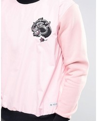 rosa bedruckter Pullover von Hype