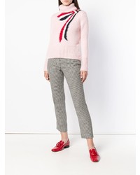 rosa bedruckter Rollkragenpullover von Thom Browne