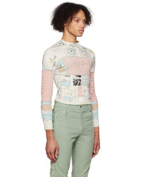 rosa bedruckter Rollkragenpullover von Eckhaus Latta