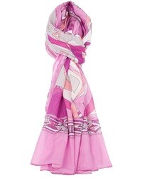 rosa bedruckter Schal von Emilio Pucci