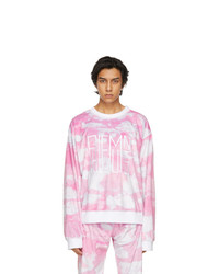 rosa bedrucktes Fleece-Sweatshirt