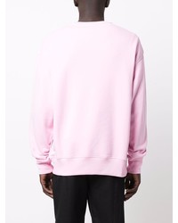 rosa bedrucktes Fleece-Sweatshirt von Moschino