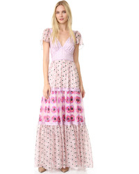 rosa bedrucktes Kleid von Temperley London