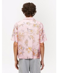 rosa bedrucktes Kurzarmhemd von Palm Angels