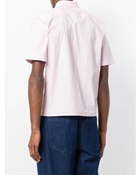 rosa bedrucktes Kurzarmhemd von Raf Simons