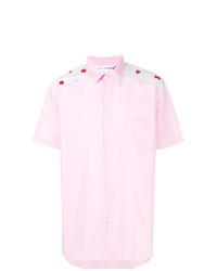 rosa bedrucktes Kurzarmhemd von Comme Des Garcons SHIRT