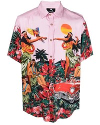 rosa bedrucktes Kurzarmhemd von Mauna Kea