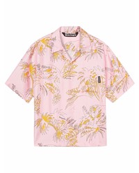 rosa bedrucktes Kurzarmhemd von Palm Angels