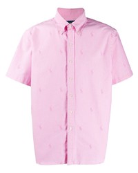 rosa bedrucktes Kurzarmhemd von Polo Ralph Lauren