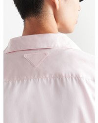 rosa bedrucktes Kurzarmhemd von Prada