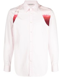 rosa bedrucktes Langarmhemd von Alexander McQueen