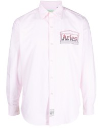 rosa bedrucktes Langarmhemd von Aries