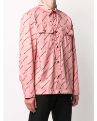 rosa bedrucktes Langarmhemd von Diesel
