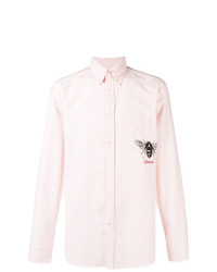 rosa bedrucktes Langarmhemd von Gucci