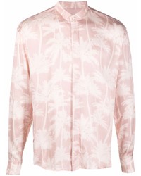 rosa bedrucktes Langarmhemd von Laneus