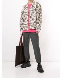 rosa bedrucktes Langarmhemd von Wooyoungmi