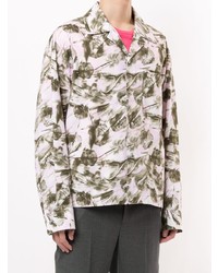 rosa bedrucktes Langarmhemd von Wooyoungmi