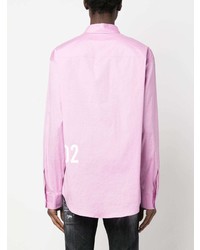 rosa bedrucktes Langarmhemd von DSQUARED2