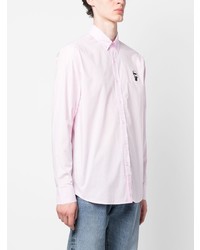 rosa bedrucktes Langarmhemd von Karl Lagerfeld