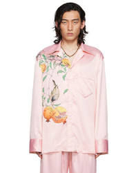 rosa bedrucktes Langarmhemd von LU'U DAN