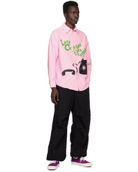 rosa bedrucktes Langarmhemd von Late Checkout