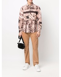 rosa bedrucktes Langarmhemd von Just Cavalli