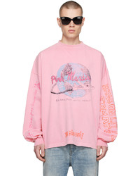 rosa bedrucktes Langarmshirt von Balenciaga
