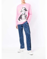 rosa bedrucktes Langarmshirt von Charles Jeffrey Loverboy