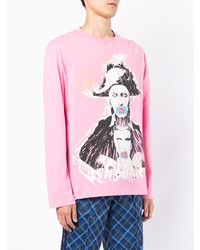 rosa bedrucktes Langarmshirt von Charles Jeffrey Loverboy