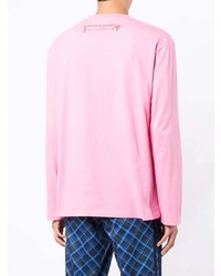 rosa bedrucktes Langarmshirt von Charles Jeffrey Loverboy