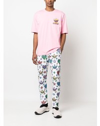 rosa bedrucktes Langarmshirt von adidas