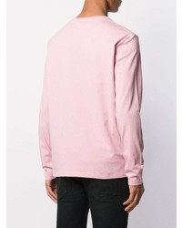 rosa bedrucktes Langarmshirt von Alexander McQueen