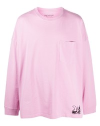 rosa bedrucktes Langarmshirt von Martine Rose