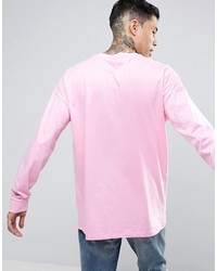 rosa bedrucktes Langarmshirt von Asos