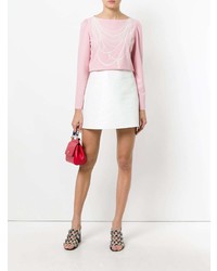 rosa bedrucktes Langarmshirt von Boutique Moschino