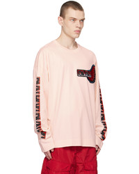 rosa bedrucktes Langarmshirt von Dries Van Noten