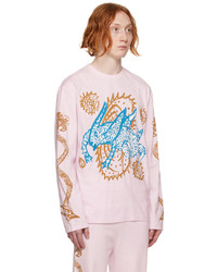 rosa bedrucktes Langarmshirt von Charles Jeffrey Loverboy