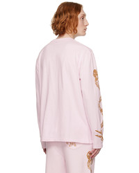 rosa bedrucktes Langarmshirt von Charles Jeffrey Loverboy