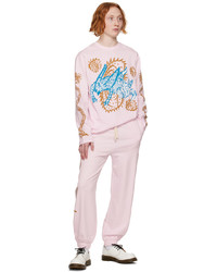 rosa bedrucktes Langarmshirt von Charles Jeffrey Loverboy