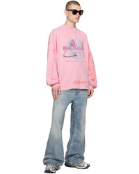 rosa bedrucktes Langarmshirt von Balenciaga